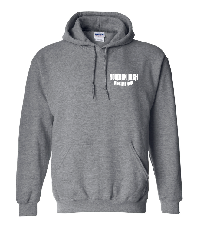 NHS Band "Marching Band" Design Gildan Hooded Sweatshirt (dark heather)