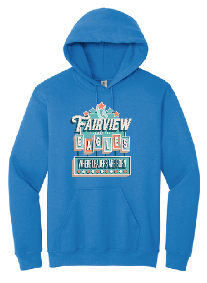 Fairview "Vintage Sign" Design Gildan Hooded Sweatshirt