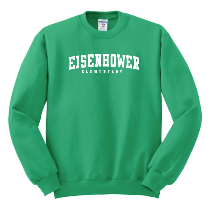 Eisenhower "Simple Arch" Design Gildan Sweatshirt (green)