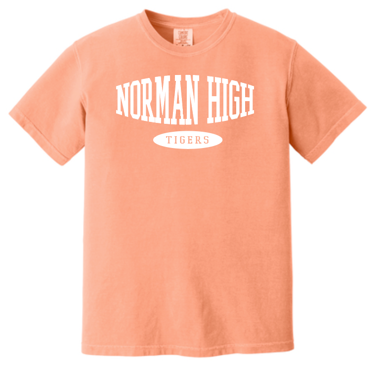 NHS Cheer "Puff" Design Comfort Color S/S T-shirt (melon)