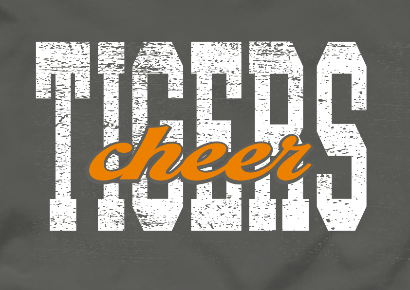 NHS Cheer "Distress Script" Design Comfort Color S/S T-shirt