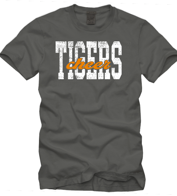 NHS Cheer "Distress Script" Design Comfort Color S/S T-shirt