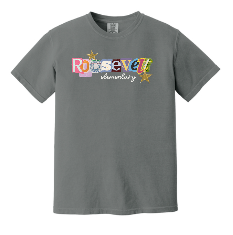 Roosevelt "Colorful Letters" Design Comfort Colors S/S T-shirt