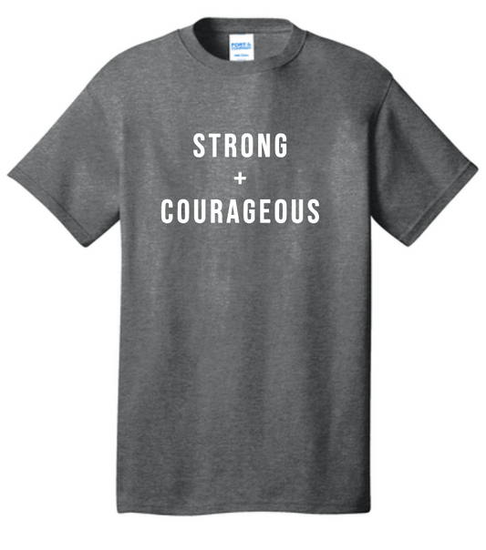 Team Reid "Strong & Courageous" Design S/S T-shirt (dark heather)