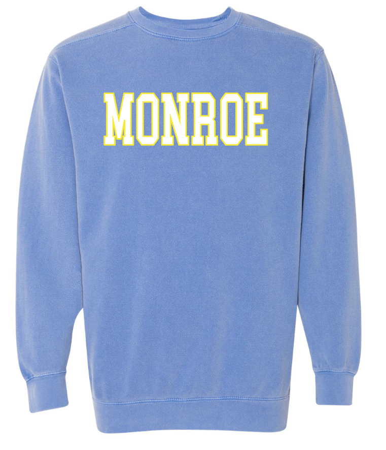 Monroe "Athletic Block" Design Crewneck Sweatshirt (adult)
