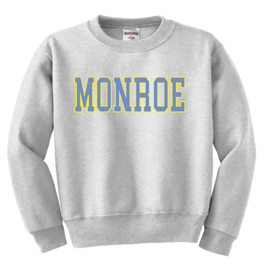Monroe "Athletic Block" Design Crewneck Sweatshirt (youth)