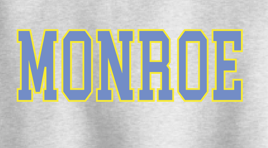 Monroe "Athletic Block" Design Crewneck Sweatshirt (youth)
