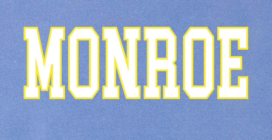 Monroe "Athletic Block" Design Crewneck Sweatshirt (adult)