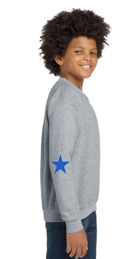 Kennedy "Star Sleeve" Design Crewneck Sweatshirt (heather)