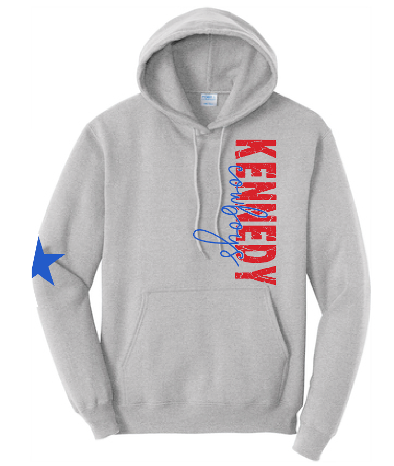 Kennedy "Star Sleeve" Design Hooded Sweatshirt (heather)