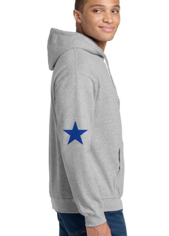 Kennedy "Star Sleeve" Design Hooded Sweatshirt (heather)