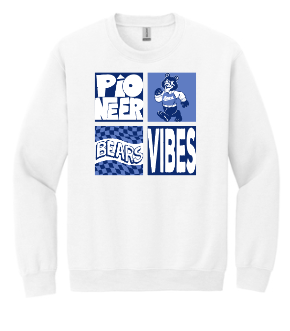 Pioneer "Vibes" Design Crewneck Sweatshirt (white)