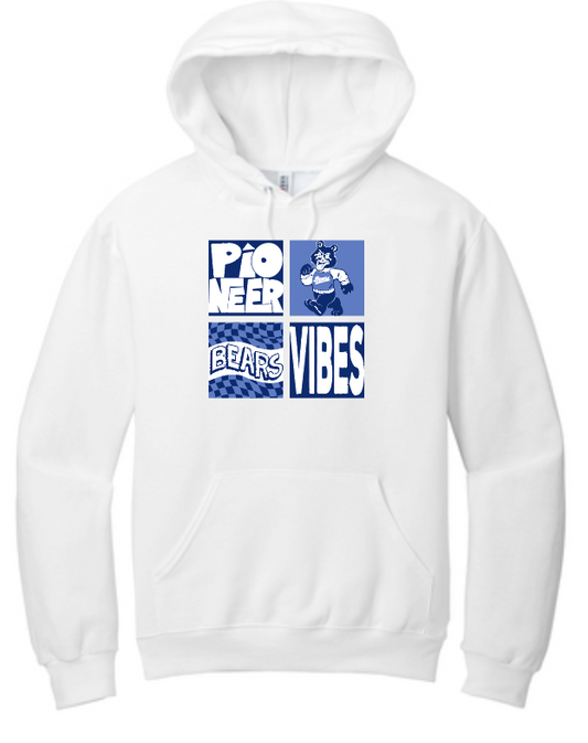 Pioneer "Vibes" Design Hooded Sweatshirt (white)