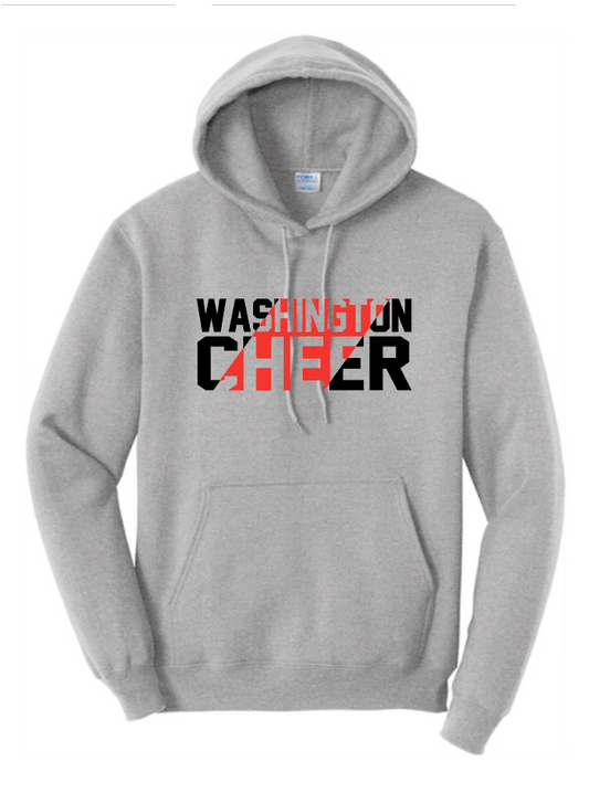 Washington Jr Cheer "Stripe" Design Hooded Sweatshirt (ath htr)