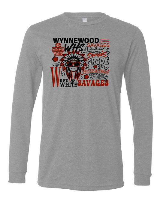 Wynnewood "Collage" Design L/S Softstyle T-shirt