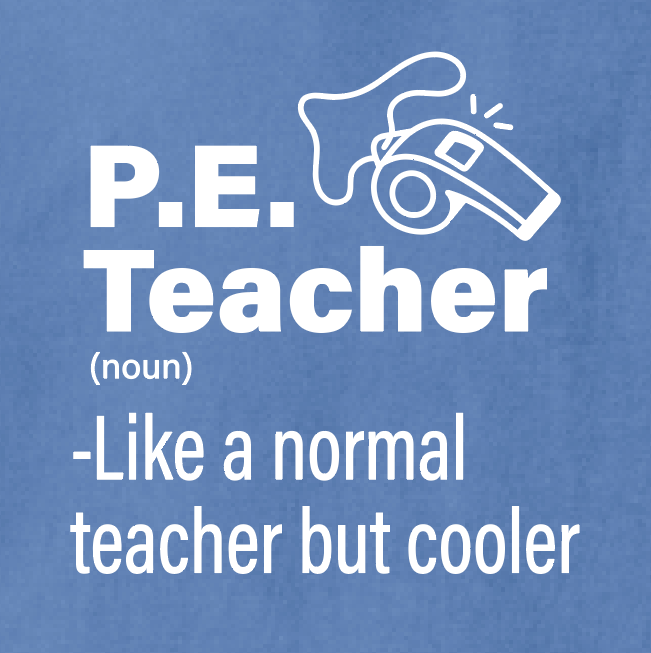 MPS PE Teachers "Whistle" Design Comfort Colors S/S T-shirt (flo blue)