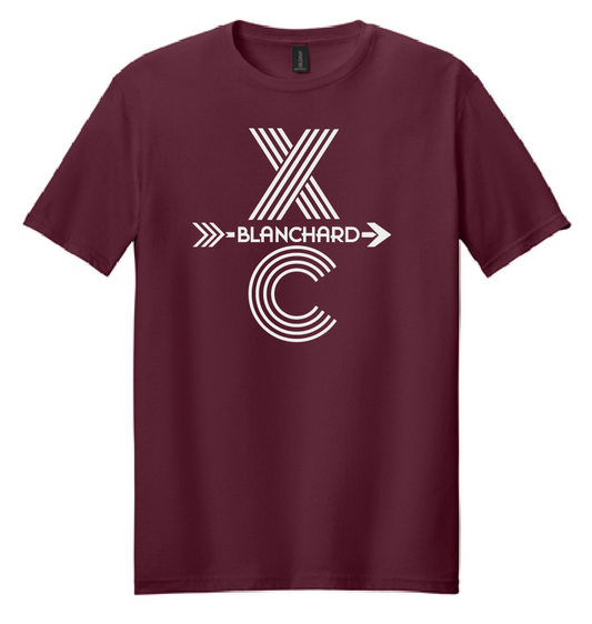 Blanchard XC "Tri-line XC" Design S/S T-shirt (maroon)