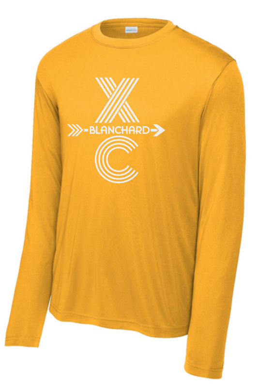 Blanchard XC "Tri-line XC" Design L/S Performance T-shirt (gold)