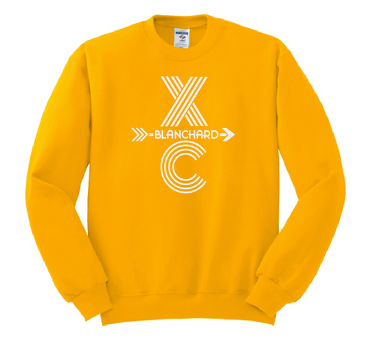 Blanchard XC "Tri-line XC" Design Crewneck Sweatshirt (gold)