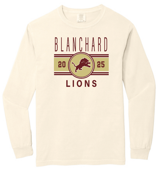 Blanchard PTO "Big Stripe" Design Comfort Colors L/S T-shirt (ivory)