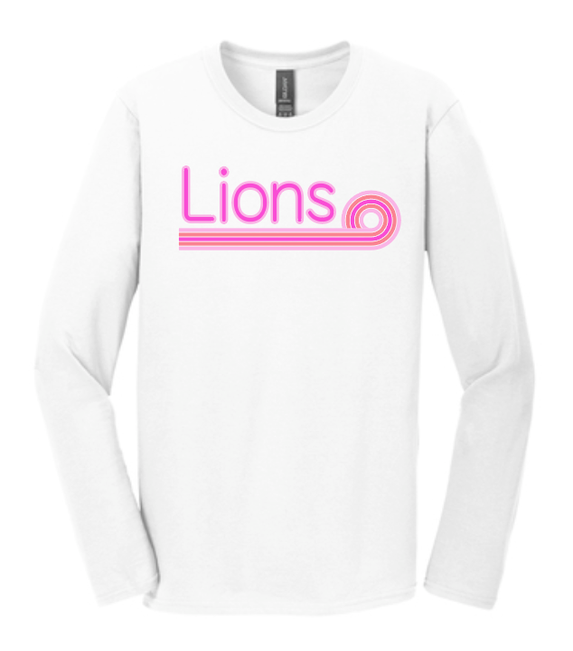 Blanchard PTO "Pink Stripe" Design Softstyle L/S T-shirt (white)