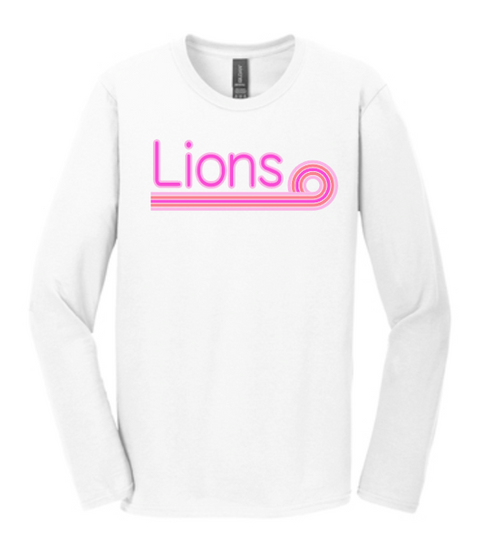 Blanchard PTO "Pink Stripe" Design Softstyle L/S T-shirt (white)