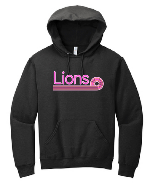 Blanchard PTO "Pink Stripe" Design Jerzees Hooded Sweatshirt (black)