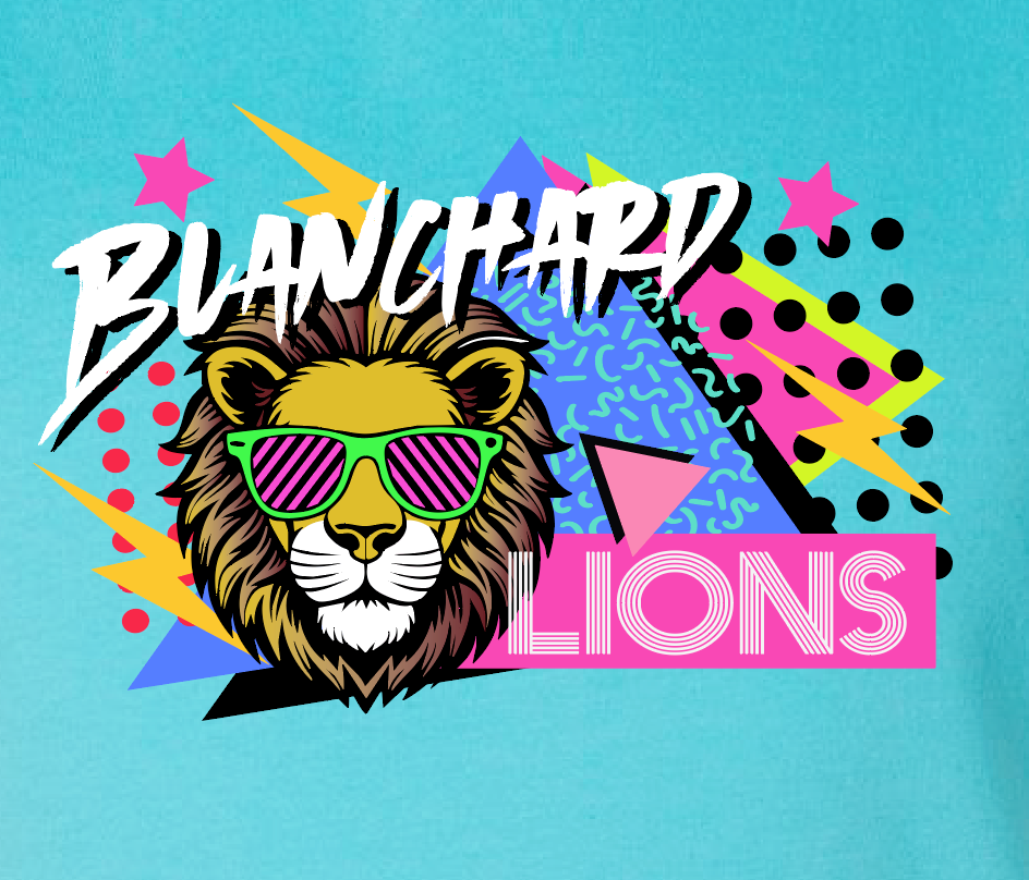 Blanchard PTO "90's Blast" Design LAT S/S T-shirt (youth)(blue)