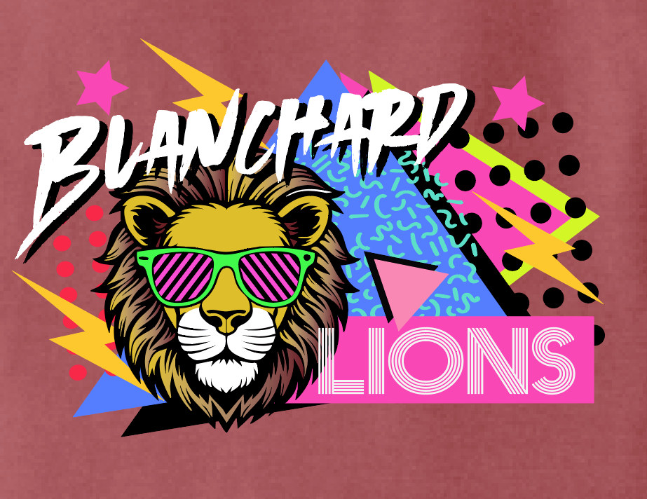 Blanchard PTO "90's Blast" Design Comfort Colors S/S T-shirt (adult)(chili)