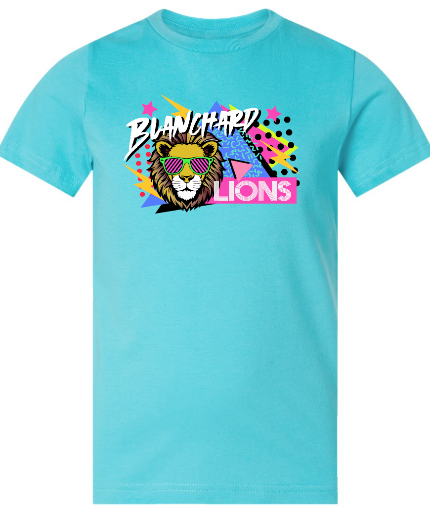 Blanchard PTO "90's Blast" Design LAT S/S T-shirt (youth)(blue)