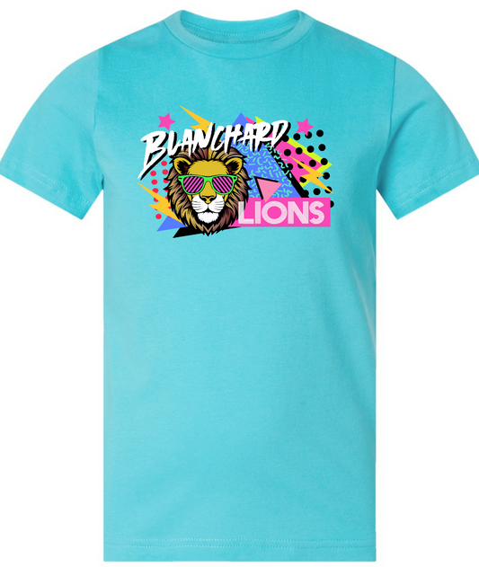 Blanchard PTO "90's Blast" Design LAT S/S T-shirt (youth)(blue)