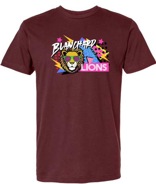 Blanchard PTO "90's Blast" Design LAT S/S T-shirt (youth)(maroon)