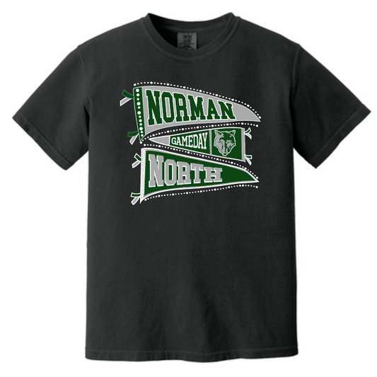 NN Girls Soccer "Pennants" Design S/S T-shirt