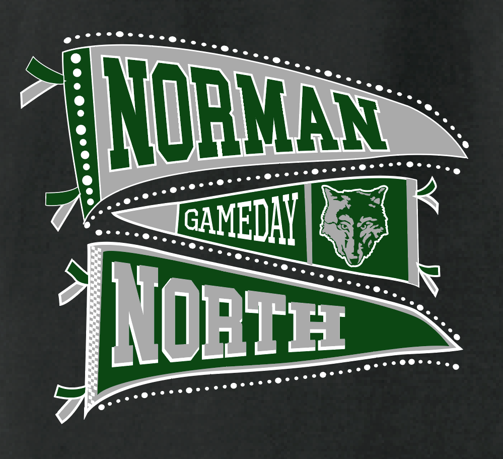 NN Girls Soccer "Pennants" Design L/S T-shirt