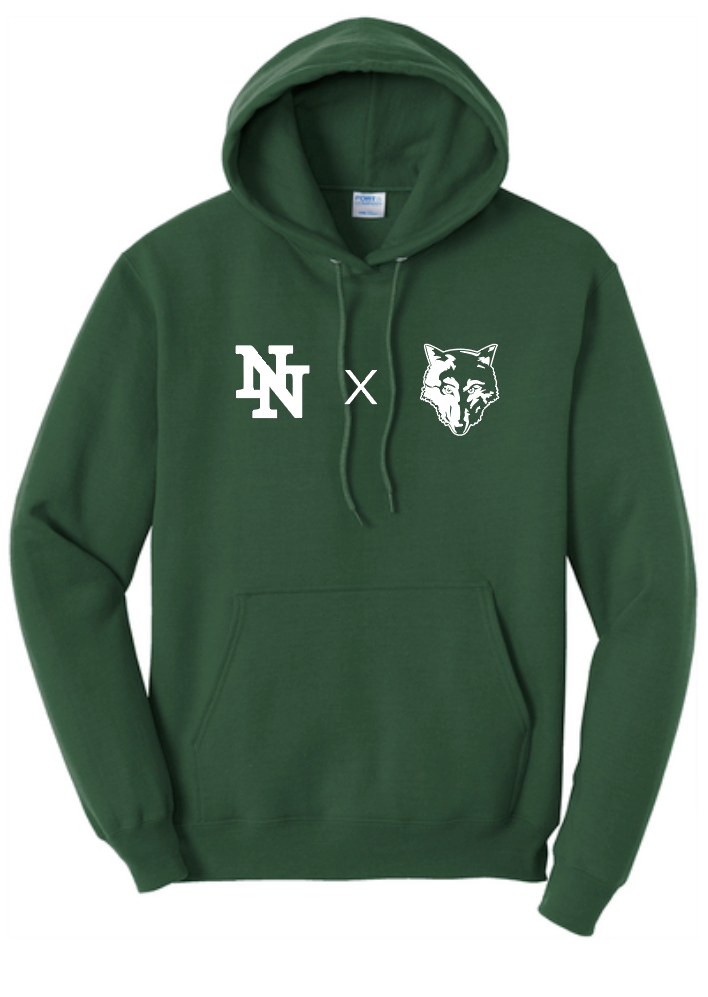 NN Girls Soccer "Simple +" Design Hooded Sweatshirt (green)