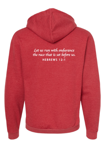 Coach Tultex Zip Hooded Sweatshirt (red)(adult)