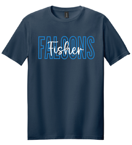 Fisher "Block Script" Design Softstyle S/S T-shirt