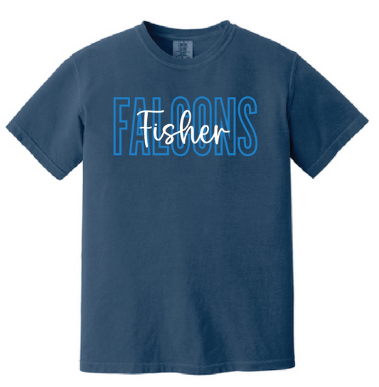 Fisher "Block Script" Design Comfort Colors S/S T-shirt