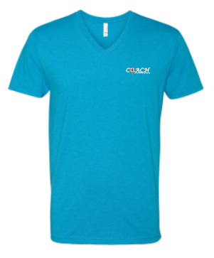 COACH Staff Next Level S/S V-neck T-shirt (turq)