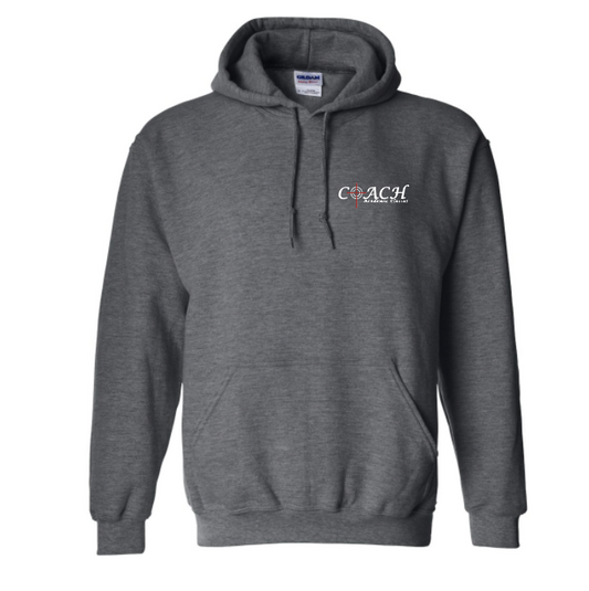Coach Gildan Hooded Sweatshirt (drk heather)(adult)