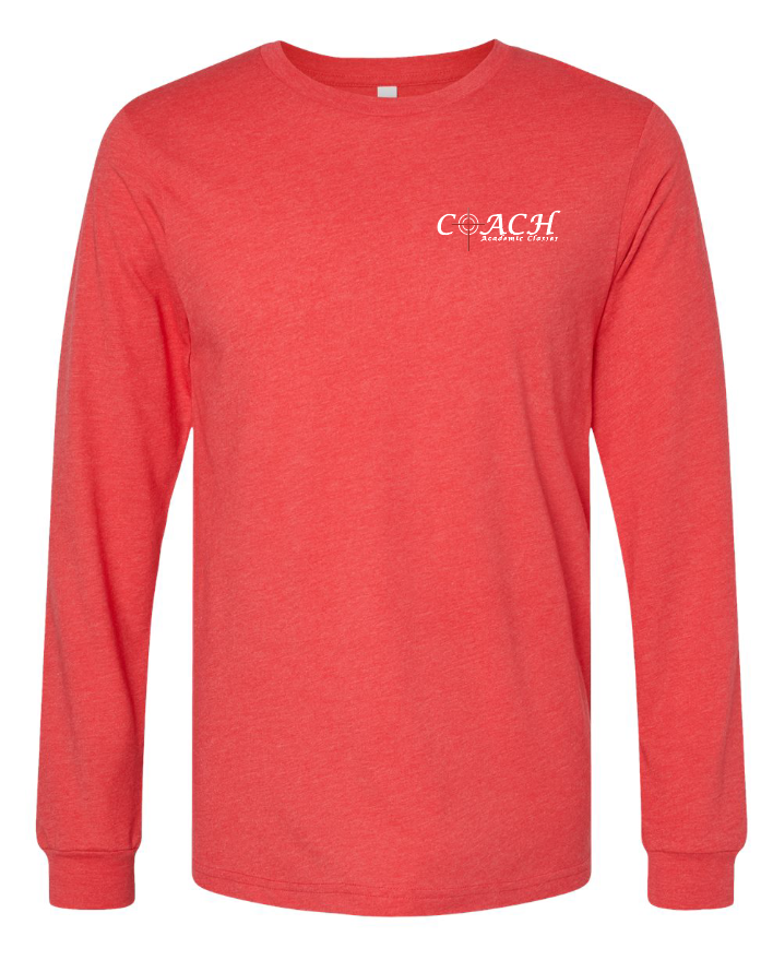 Coach BellaCanvas L/S T-shirt (red)(adult)