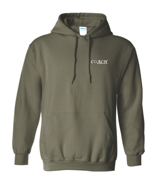 Coach Gildan Hooded Sweatshirt (mil green)(adult)