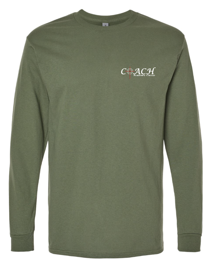 Coach BellaCanvas L/S T-shirt (mil green)(adult)