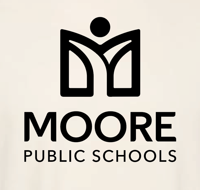 Moore Public Schools "Logo" Comfort Washed Crewneck Sweatshirt (ivory)