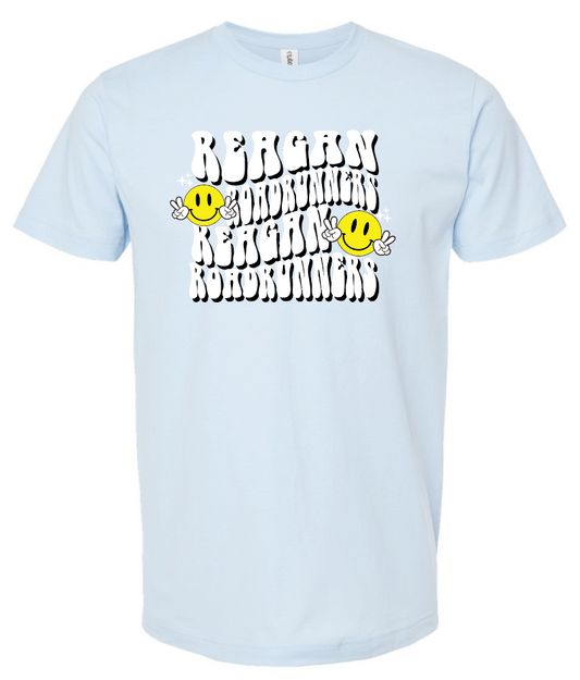 Reagan "Happy Face" Design S/S T-shirt (lt blue)