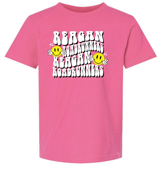 Reagan "Happy Face" Design S/S T-shirt (pink)