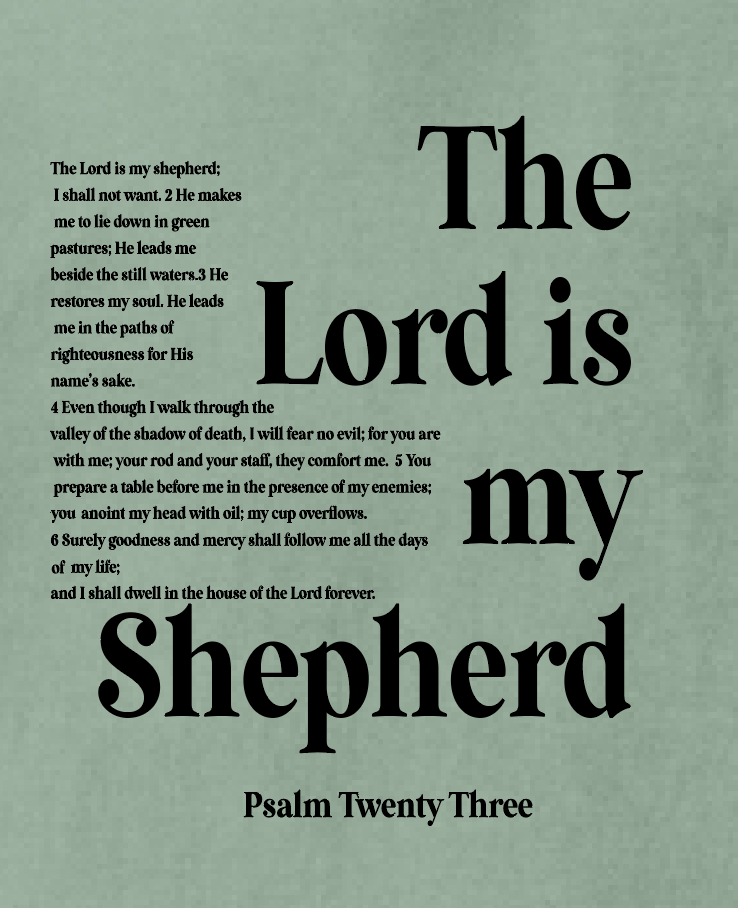 St. Andrews "Psalm 23" Design Comfort Colors S/S T-shirt (bay)(adult)