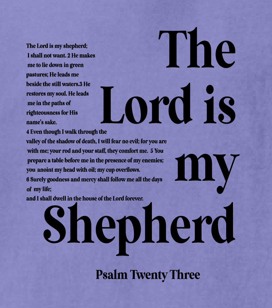 St. Andrews "Psalm 23" Design Comfort Colors S/S T-shirt (violet)(youth)
