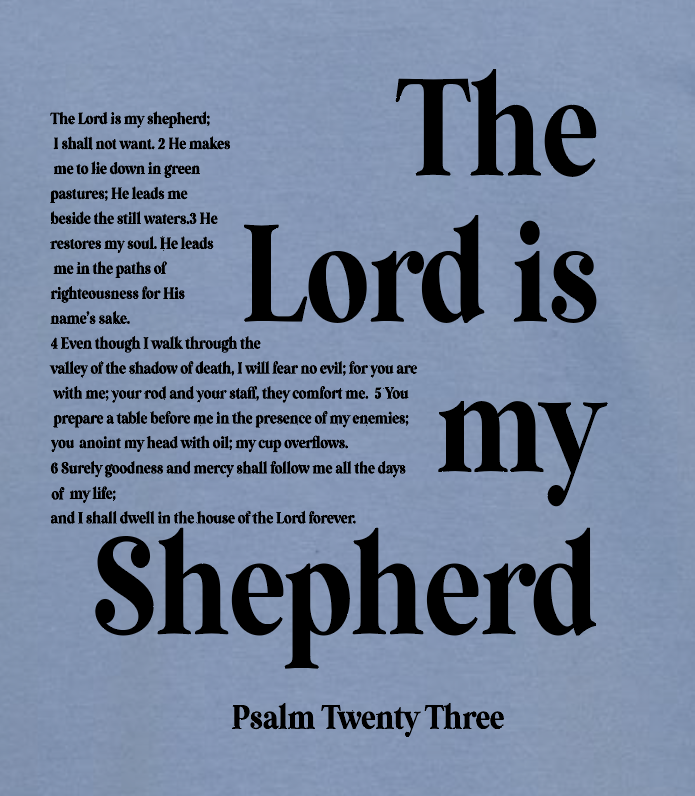 St. Andrews "Psalm 23" Design Comfort Colors S/S T-shirt (wash denim)(youth)
