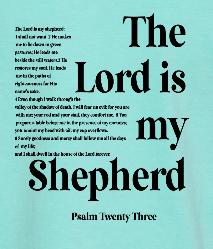 St. Andrews "Psalm 23" Design Comfort Colors S/S T-shirt (mint)(youth)